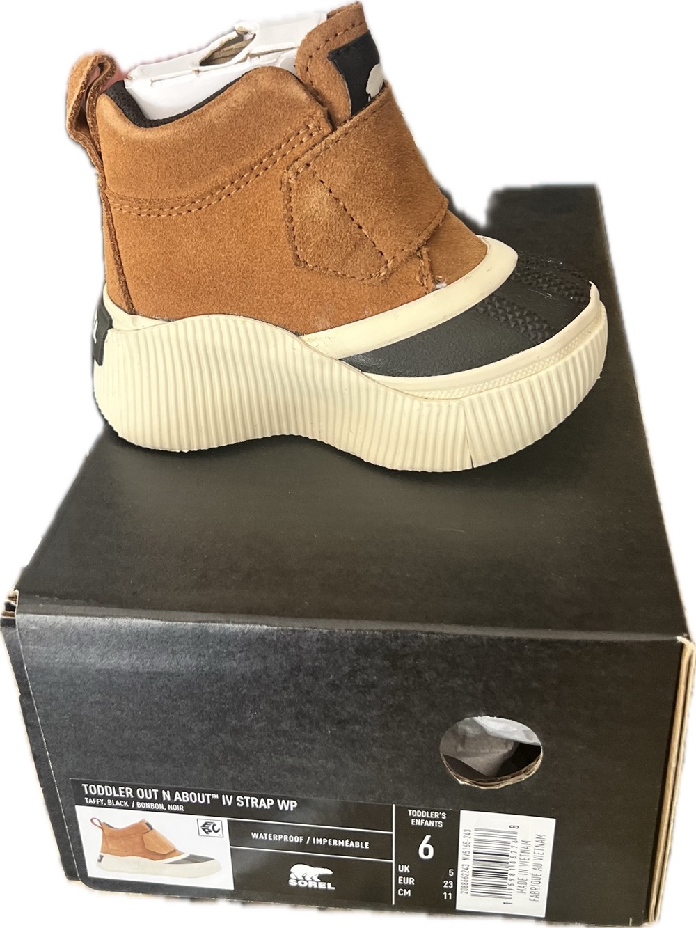Sorel Toddler Strap Boot in Brown and Black